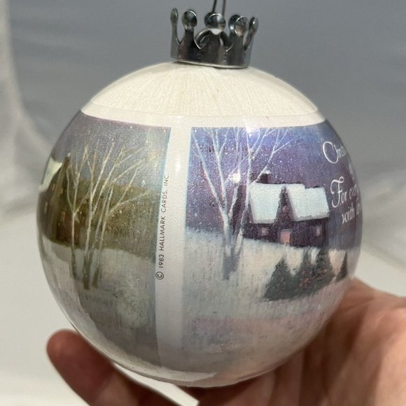 Vintage 1983 Hallmark New Home Satin Ball Keepsake Christmas Ornament - Picture 3 of 16